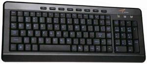 Black LED Lighted Keyboard W-9868BK USB