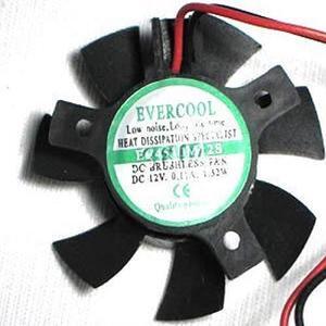 Evercool 45mm, 10mm Thick, 12v Bury Frame, 2 Pin, VGA Cooler Replacement Fan, 4000rpm