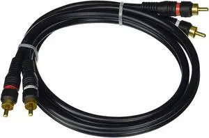 iMBAPrice 3 feet 2RCA Male to 2RCA Male Home Theater Audio Cable (3 Feet, Black)
