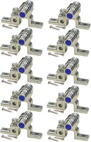 iMBAPrice (Pack of 10) Single 2.5GHz F-Pin Grounding Block - Includes 2 Mounting Screws