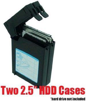 iMBAPrice Zipo 2.5" Water Resistant HDD Protection Box - Anti-Static 2 Latchable Hard Drive Protector Case (Pack of 1) Black