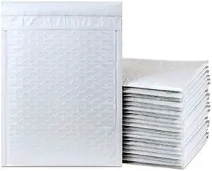 iMBAPrice 25 #0 (6" x 10") PURE WHITE COLOR SELF SEAL POLY BUBBLE MAILERS PADDED SHIPPING ENVELOPES (Total 25 Bags)