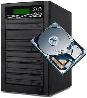 BestDuplicator 5 Target Standalone 24X CD/DVD Duplicator SATA DVDRW + Built-In 400GB HDD Storage