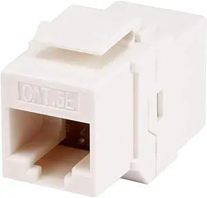 Monoprice Cat5e Inline Coupler Type Keystone Jack, White (107302)