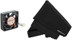 EverCool EC4010M12CA Case Fan, 40x40x10mm 3-pin + 7"x6" MicroFiber Cleaning Cloth