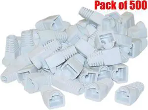 iMBAPrice RJ45 White Ethernet Strain Relief Boots (Pack of 500)