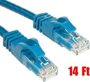iMBAPrice - 14Ft (14ft) Cat6 Ethernet Network Patch Cable RJ45 Blue