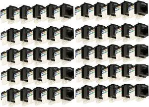 iMBAPrice (Pack of 50) Keystone Punch Down Jack Cat-5e RJ-45 - Black