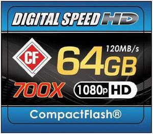 Digital Speed 64GB 700X Professional High Speed 120MB/s Error Free (CF) Memory Card Class 10