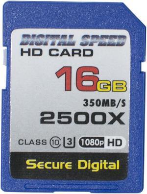 Digital Speed Memory 16GB 2500X Professional High Speed 350MB/s Error Free SDHC