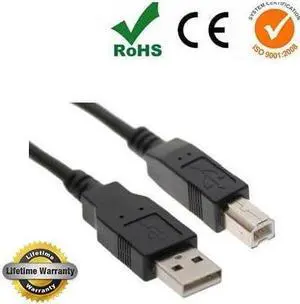 iMBAPrice 10 Feet Long USB 2.0 Printer and Scanner Cable for Epson Expression Home XP-310 XP-400 XP-410 XP-600, WorkForce WF-2530 WF-2540 WF-3520 WF-3540 Printers - Black