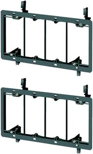 iMBAPrice® 4 Gang Low Voltage Wallplate Mounting Bracket - Black (Pack of 2)