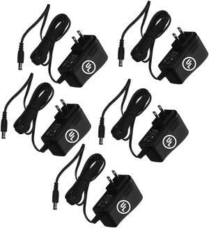 Amamax AC/DC Wall Adapter - 5 Volt, 2A(2000mA) 5.5mm x 2.1mm plug (UL Listed) Power Supply (Pack of 5)