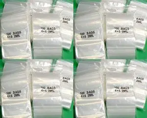 iMBAPrice 2000 - (4'' x 6'') Clear Reclosable Zipper Bags, Total 2000 Bags