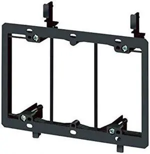 iMBAPrice 3 Gang Low Voltage Wallplate Mounting Bracket - Black