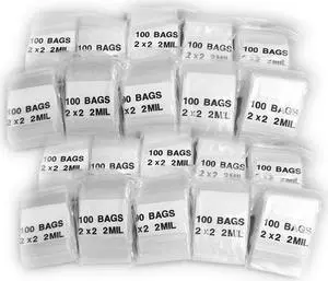 iMBAPrice 2000 - (2'' x 2'') Clear Reclosable Zipper Bags, Total 2000 Bags