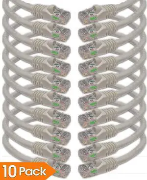 iMBAPrice - 100 ' Cat5e RJ45 Network Ethernet Patch Cable, (10 Pack), White (IMBA-CAT5-100WT-10PK)