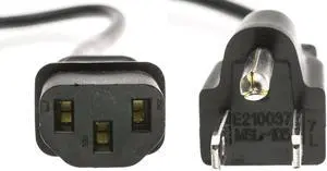 iMBAPrice 12 Ft Universal AC Power Cord - NEMA 5-15P to IEC320C13 UL Listed 3 Prong Power Cable