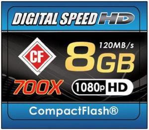 Digital Speed 8GB 700X Professional High Speed 120MB/s Error Free (CF) Memory Card Class 10