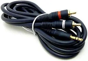 iMBAPrice Premium Series - 25 Feet 3.5mm Stereo Male to 2RCA Male 22AWG Cable - Gold Plated
