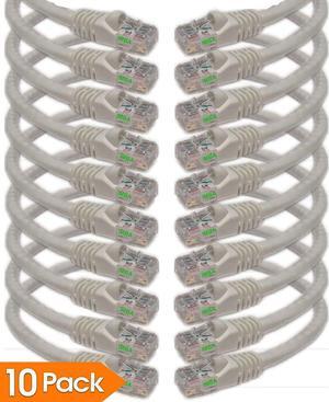iMBAPrice 7 ' Cat5e Network Ethernet Patch Cable, 10 Pack, White (IMBA-CAT5-07WT-10PK)