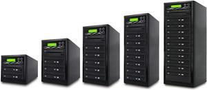 BestDuplicator Target DVD CD Duplicator with DVDRW Burners Athena Duplication Controller, Standalone Copier Tower Replication Recorder Black (1 Target, Black)