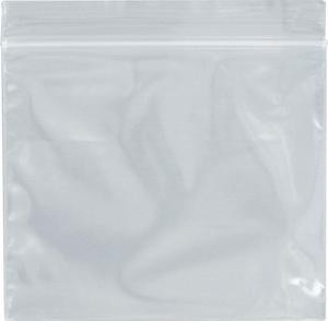 PREMIUM High Quality 2X, 1000 CLEAR Reclosable Zipper Bags 3'' x 4'' - 2 mil thick (75mm x 100mm)