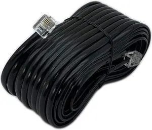 iMBAPrice 50 Feet Long Telephone Extension Cord Phone Cable Line Wire - Black