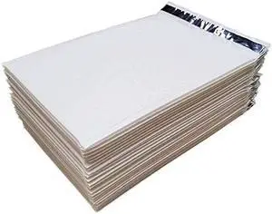 iMBAPrice 25 #4 (9.5" x 14.5") PURE WHITE COLOR SELF SEAL POLY BUBBLE MAILERS PADDED SHIPPING ENVELOPES (Total 25 Bags)