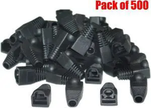 iMBAPrice RJ45 Black Ethernet Strain Relief Boots (Pack of 500)