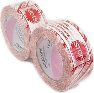 iMBAPrice Stop Sign Sealing Tape - Printed Message IF Seal is Broken Check Contents Before Accepting 36 Rolls of 110 Yards(330 Feet) 2" Wide Security Shipping Packing Tape