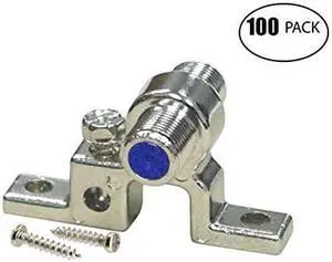 iMBAPrice (Pack of 100) Single 2.5GHz F-Pin Grounding Block - Includes 2 Mounting Screws