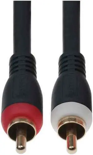6ft 2 RCA to 2 RCA Audio Gold Plated Cable - Red and White