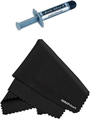 Arctic Silver 5 High-Density Polysynthetic Silver Thermal Compound, 3.5 Grams + MicroFiber (7" X 6") Cleaning Cloth