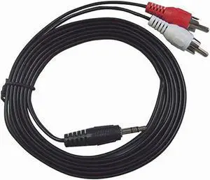 6 feet 1/8 3.5mm Mini Plug to 2-RCA Stereo Audio Cable 6 feet 1/8 3.5mm Mini Plug to 2-RCA Stereo Audio Cable