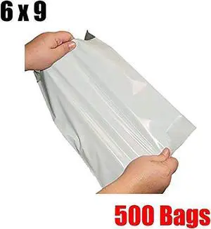 iMBAPrice 500 6x9 White Poly MAILING Shipping ENVELOPES Bags 6 x 9 (Total 500 Bags)