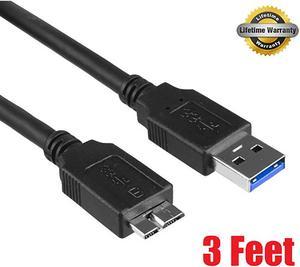 iMBAPrice 3 feet USB 3.0 A to Micro B Transfer & Charger Cable for Samsung Galaxy S5 SM-G900 Note 3 N9000 & Round/WD My Passport Essential WDCA042RNN / Nokia Lumia 2520 / Seagate External Hard Drives