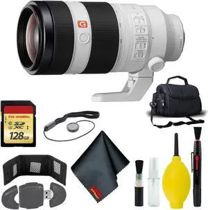 Sony FE 100-400mm f/4.5-5.6 GM OSS Lens - Cleaning Kit - USB Card Reader - Memory Card Wallet - 128GB - Lens Cap Keeper - Carrying Case