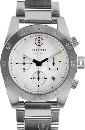 Electric DW01 Men's Chronograph Watch White Dial Stainless Steel EW003001-0002