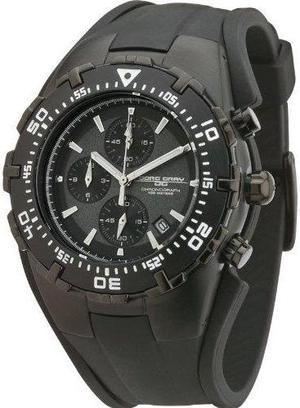 Jorg Gray JG5300-12 Stealth Black Chronograph Watch with Rubber Strap