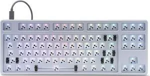 Drop CTRL High-Profile Mechanical Keyboard  Tenkeyless TKL (87 Key) Gaming Keyboard, Hot-Swap Switches, Programmable, Backlit RGB LED, USB-C, Doubleshot PBT, Aluminum (Gray, Barebones)