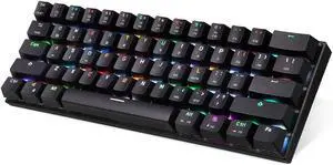 Motospeed CK62 61 Keys RGB Mechanical Keyboard USB Wired BT Dual Mode Gaming Keyboard Pink with OUTEMU Red Switches