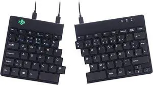 R-Go Split Ergonomic Keyboard, QWERTZ (DE), Black, Wired