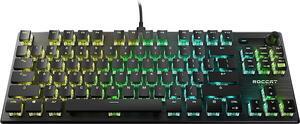 ROCCAT Vulcan TKL Pro Tenkeyless Linear Optical Titan Switch PC Gaming Keyboard with Per-key AIMO RGB Lighting, Anodized Aluminum Top Plate, and Detachable USB-C Cable, Black