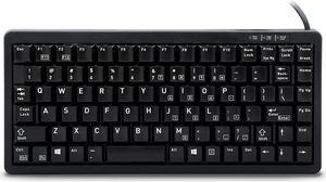 Cherry G84-4100LCAUS-2 Compact Wired Keyboard - PS/2, USB, Black