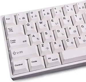 Gliging 135 Keys PBT Japanese Keycaps Cherry Profile DYE-Sub White Theme Minimalist Style Suitable for Mechanical Keyboard