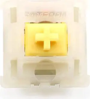 MX Switch Keyboard - Dedicated Shaft Body Off Black, Red, Brown, Blue, Green, Yellow 5pins - Suitable for GK61/GK64/GH60 - Milky Yellow Switches KS-3 (110 Pcs)