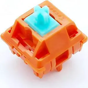 Tecsee Purple Panda PME Material Linear Keyboard Switches | Cherry-Style | Mechanical Gaming Keyboards | Long Stem | Plate Mounted | SMD 5 Pin RGB Switches for Backlit Keyboard (Carrot 90)