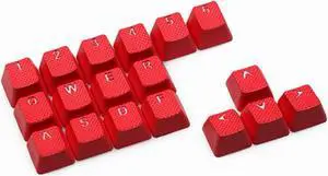 Rubber Gaming Backlit Keycaps Set - for Cherry MX Mechanical Keyboards Compatible OEM Include Key Puller (Red)