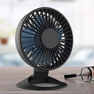 FMOGE Fans, Portable Small Fans, air-Conditioning Cooling Fans,Mini Fan Desktop USB Small Fan Mini USB Silent Office Fan Household Fan Black Mini Fan with Battery 106x90x135mm